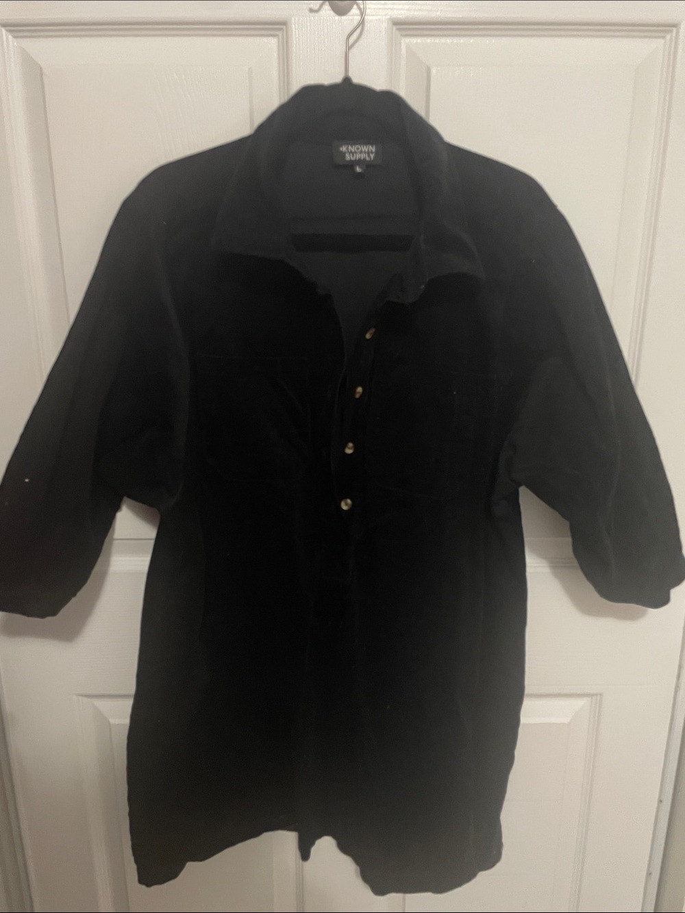 Known Supply Black Midi Shirt Dress